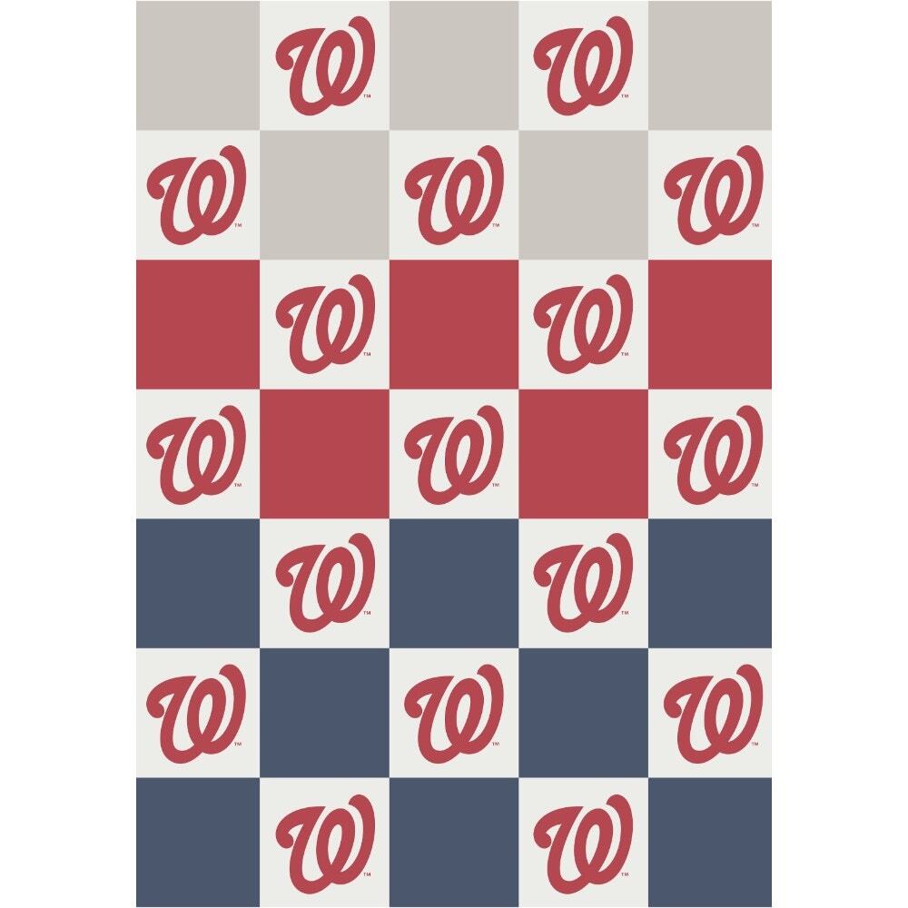 NEW The Styled Collection Washington Nationals MLB Buttery Ombre Check Blanket